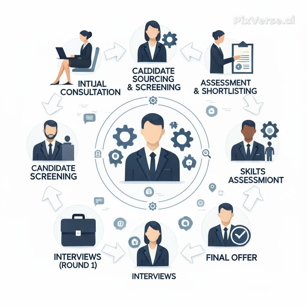 Illustration of SolutionTech HR recruitment process